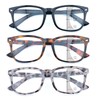 FEIVSN 3 Pack Progressive Multifocus Reading Glasses for Women Men