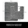 Gorilla Grip Soft Chenille Area Rug Set, 2 Piece Sets,