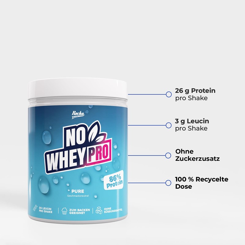 Rocka Nutrition No Whey Pro Vegan Protein | Vegetable Protein
