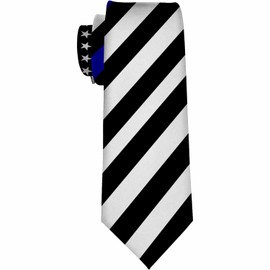 Yekiua American Flag Men's Necktie Thin Blue Line United States Police Support Symbol Holiday Festival Funny Ties For Men Formal Occasion Wedding Neck Tie