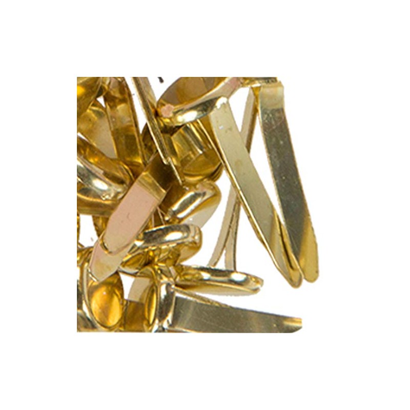 Kathay Box of 30 Gold Metal Folders 19mm Ideal for