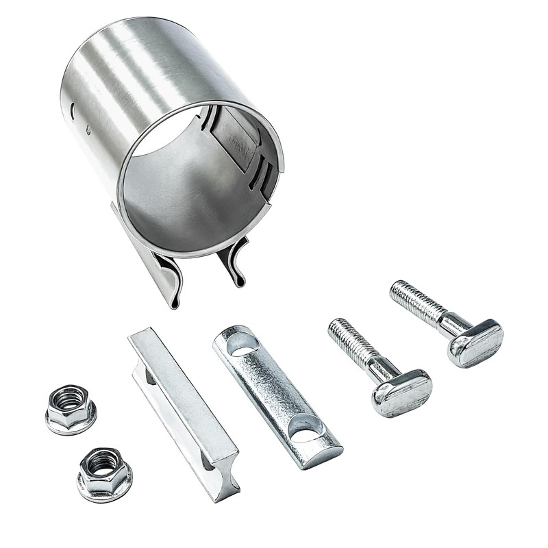 Autokemat 3" Exhaust Clamp for OD Pipes, 304 Stainless No-Weld