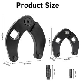 Adjustable Gland Nut Wrench Set of 2 1266 & 7463, Hydraulic Cylinder Spanner Wrench with Pins, Allen Wrenches, Microfiber Towel & Gloves for Farm Construction Equipment