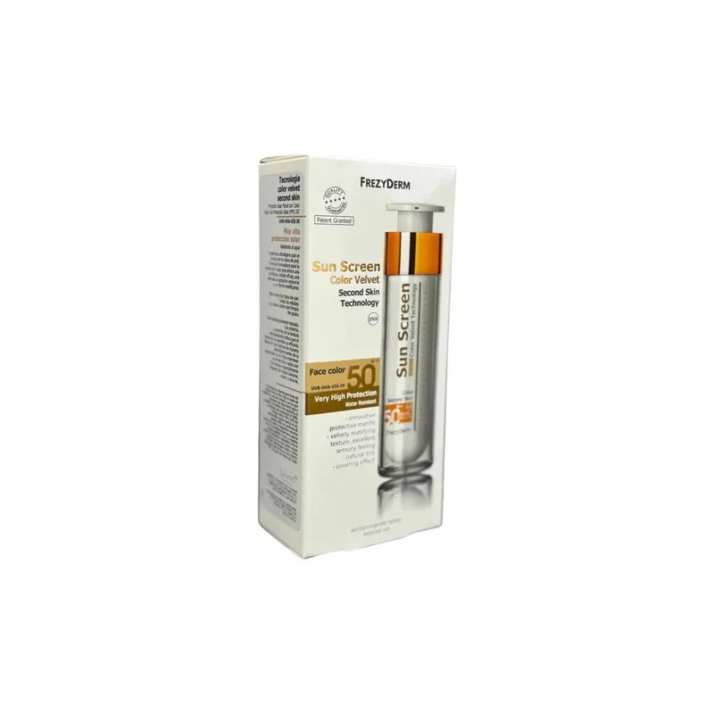 Frezyderm Protector Solar Sun Screen Spf 50 Color Velvet Face