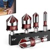 Yuentoen Countersink Drill Bit Set, Countersink 82°, HSS Countersink and