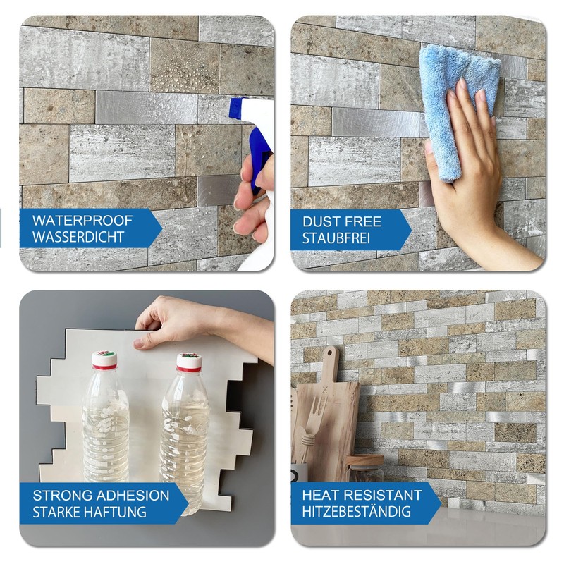 MOFIT Backsplash Tile for Kitchen Peel and Stick Stone Matte