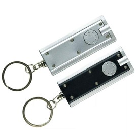 2 x Keyring Torch Super Bright Led 10cm Black and Silver Camping Flashlights