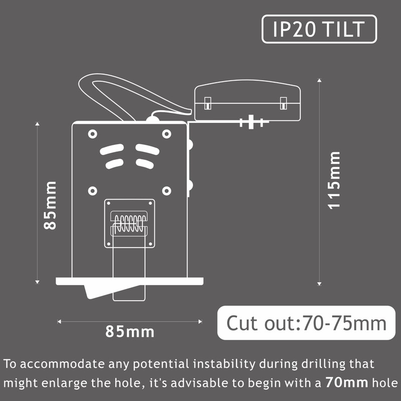 sanlumia 2 X LED Fire Rated Downlight Can GU10 Recessed