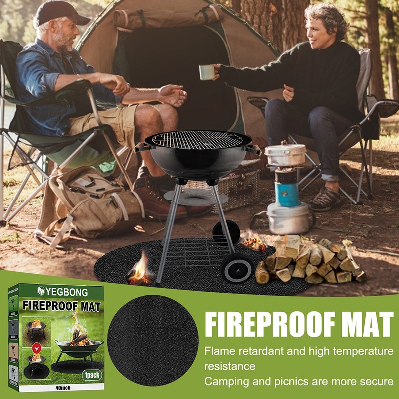 Fire Pit Mat Under Grill Mat Round Grill Mat Outdoor