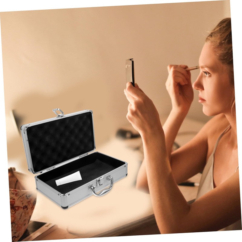 Veemoon Password Suitcase Briefcase Toolbox Silver Aluminum Briefcase Base Tool