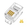 EZYUMM 20PCS RJ9(RJ9/RJ10/RJ22) 4P4C Telephone Cable Modular Plug Connector for