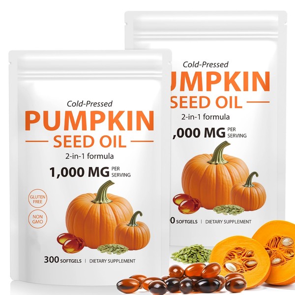 ITSDAWN Pumpkin Seed Oil Capsules 2 Pack, 2 in 1