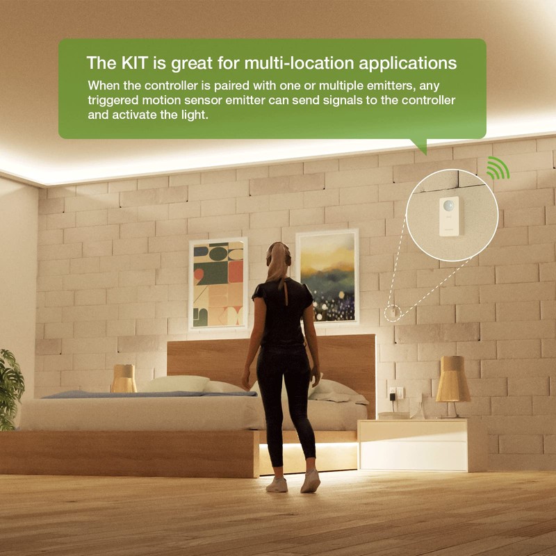 RAYZEEK Wireless Motion Sensor Controller Kit - No Wiring Mini
