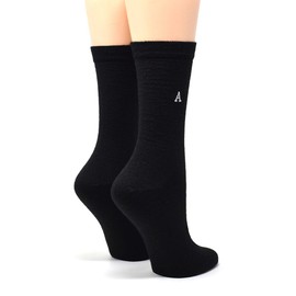 WARRIOR ALPACA SOCKS - Women’s Alpaca Wool Trouser Socks - Lightweight, Hosery Style Socks with Moisture & Odor Control (Black)