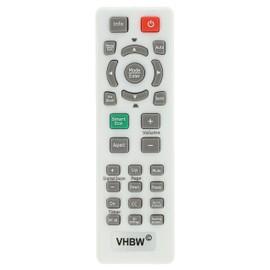 vhbw Remote Control Compatible with BenQ LW21, LX20, MH5333 0, BX8730ST, CP270, GP1, MH680, MP510, MP511, MP511 + Projector - Replacement Remote Control