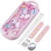 Skater TACC2AG-A Children's Antibacterial Slide Trio Set Lunch Chopsticks Spoon