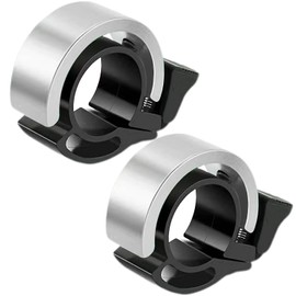 2 PCS Mini Bicycle Bells Fit 2.0cm/0.78 Bike Handle, Aluminum Alloy Small Bike Bell for Kids and Adults Road Mountain Bikes Scooter Sturdy and Compact Bell with 90db Loud and Clear Sound