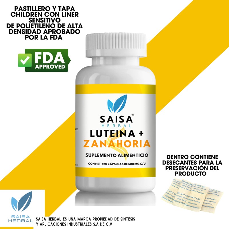 Luteína Y Zanahoria Con 120 Capsulas Saisa Herbal Visión+