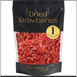 Dried Strawberries - 1 Pound - Dehydrated Strawberry Juicy and Soft with Added Sugar - Healthy Dried Fruit Snacking - Great for Snacking, Baking, Cereal Toppers, Salads, Smoothies, Rich in Antioxidants NON-GMO, GLUTEN-FREE, NUT-FREE