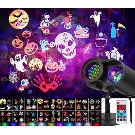 Purplecrystal Proyector Luces LED Navidad Halloween Exterior 64 Patrones