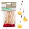 200 Large 6.5cm Round Cocktail Sticks Wooden Toothpicks Refill, Safe