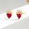 VACRONA Heart Stud Earrings for Women