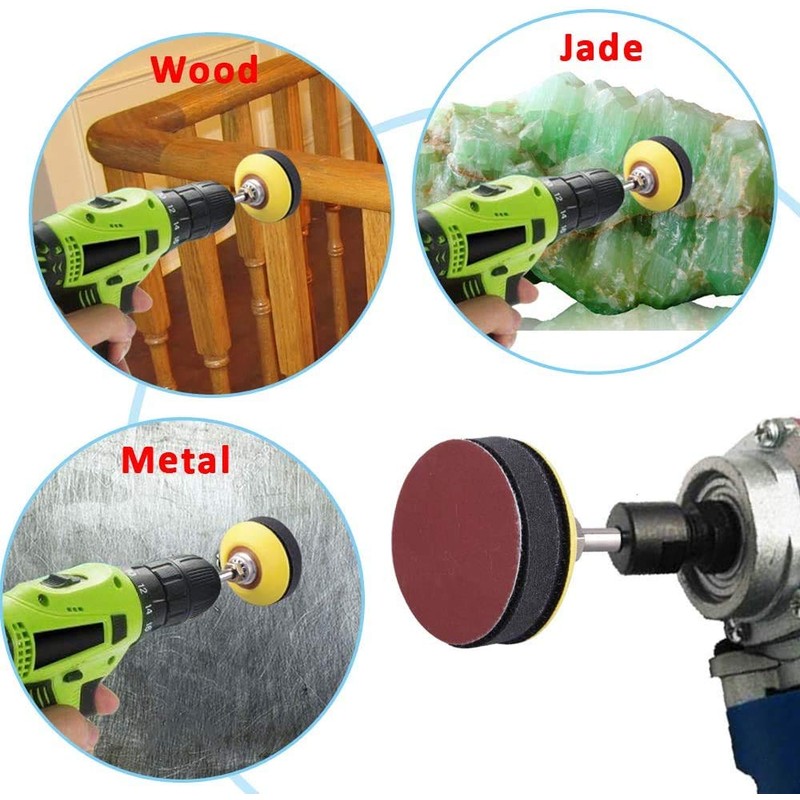 25pcs 50mm Drill Sandpaper Rotary Sanding Disc 2 inch Sanding