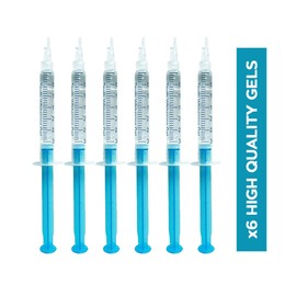 KAV PLUS Teeth Whitening Kit 6 Gel, LED Light, X4 Mouth Trays + Free Teeth Shade - Professional Teeth Bleach Whitening KIT