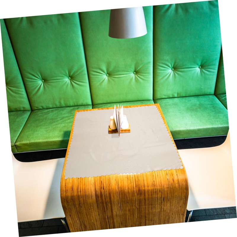 LABRIMP Elegant Rim Design Heat-Resistant PVC Tablecloth Decorative Dining Table