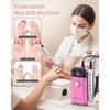 Portable Nail Drill Professional: 45000 RPM Rechargeable Electric Nail Drills