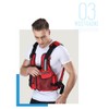 Outdoor Fishing Vest Life Jacket with Whistle Multi Pocket Flotation