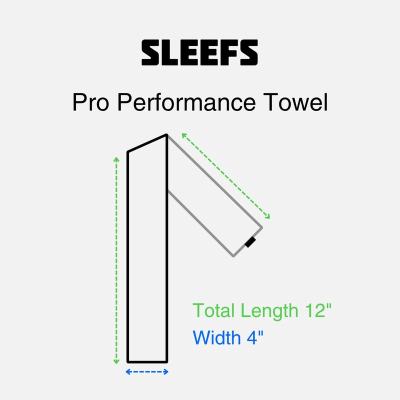 SLEEFS Faith Cross Black Thin Football Towel