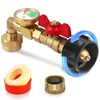Boltigen Propane Refill Elbow Adapter with Tank Gauge, Upgraded Propane