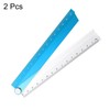HARFINGTON 2pcs Folding Straight Ruler 30cm Metric Aluminum Alloy Protractor