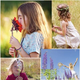 GIAYIER Scottish Thistle Bracelet for Women Girls, Scottish Gift, Celtic Thistle Jewelry, Scottish Wish Bracelet, Amethyst Beads Thistle Flower Jewelry (Amethyst)