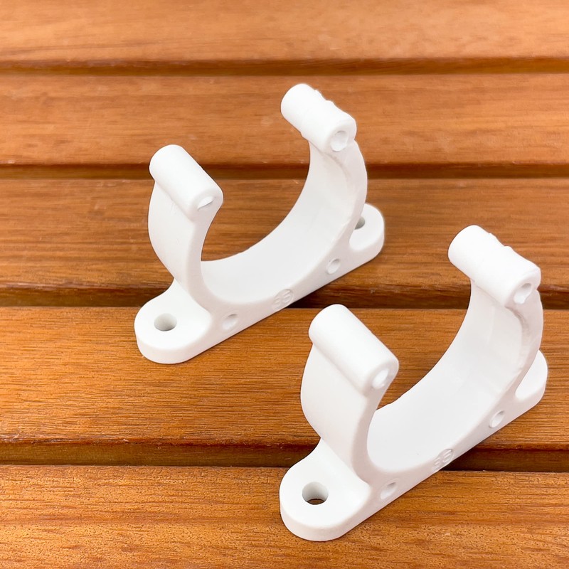 GATE14® Rowing and Paddle Holder, White Plastic Clamps Diameter Max
