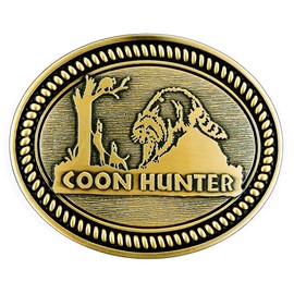 Coon Hunter Animal Design Cowboy Belt buckle