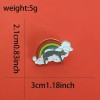 Kitty On A Rainbow Cloud Enamel Pin - Black Cat
