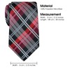 Retreez Elegant Plaid Check Woven Microfiber Men's Tie - Black