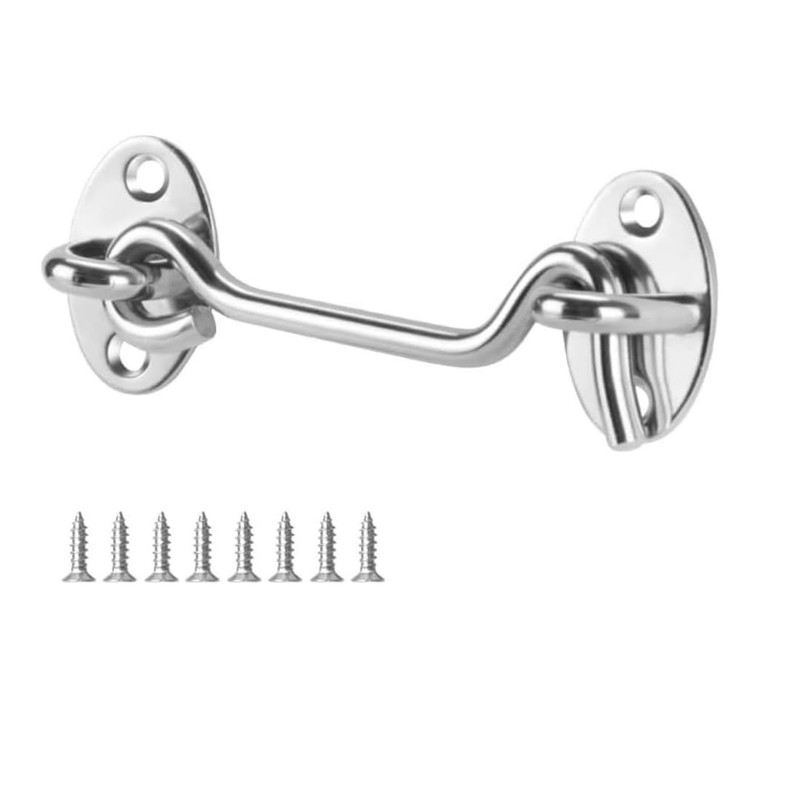 Domira Hook & Eye Latch - Heavy Duty Stainless Steel