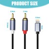 RCA Audio Aux Cable, 2-Male Stereo Y Splitter Adapter, 1M