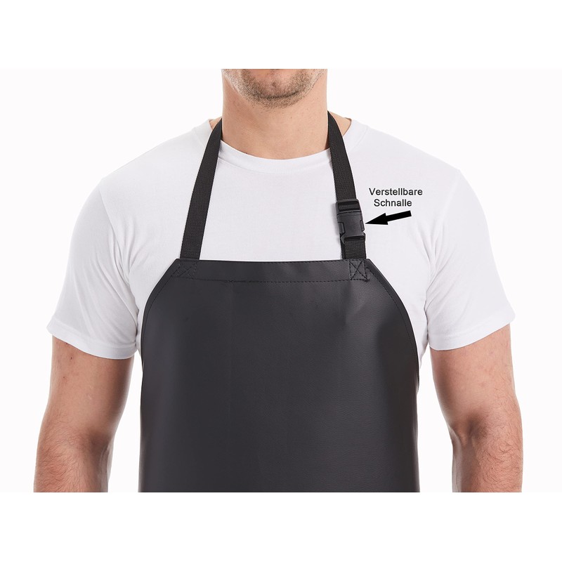 Nanxson Unisex PU Waterproof Adjustable Aprons Work Apron Meat Apron