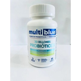Multiblue 30 Billones De Probioticos, Prebioticos 30caps Sabor Sin Sabor