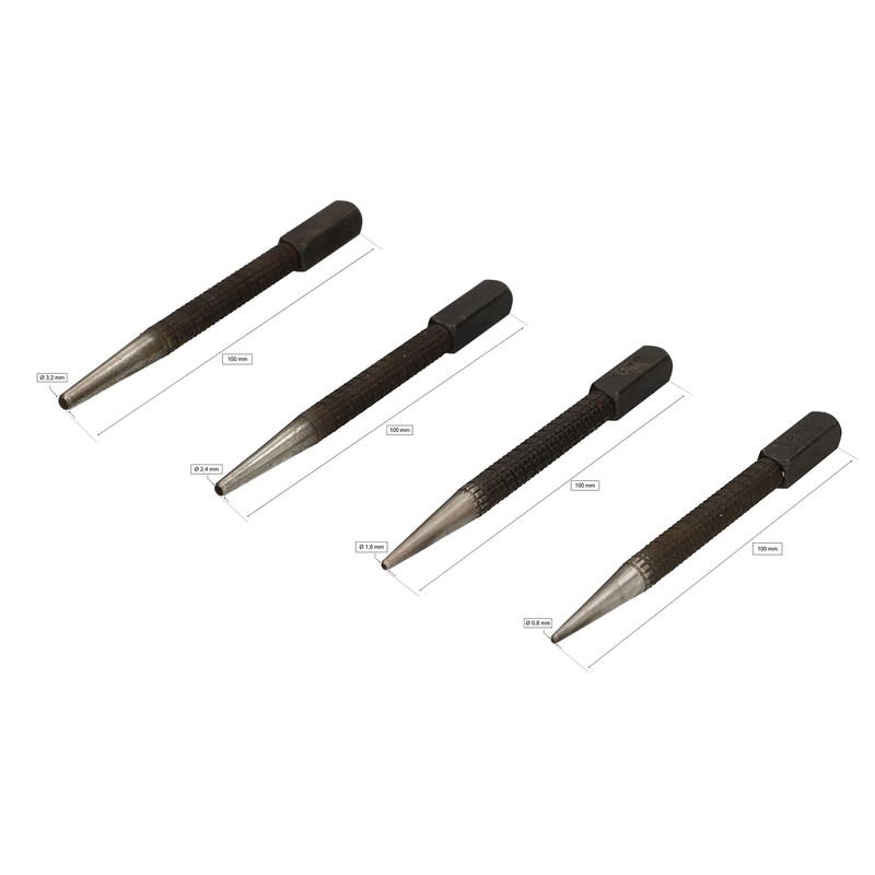 KOTARBAU® Countersink Set 4-Piece 0.8-3.2 mm Diameter 100 mm Nail