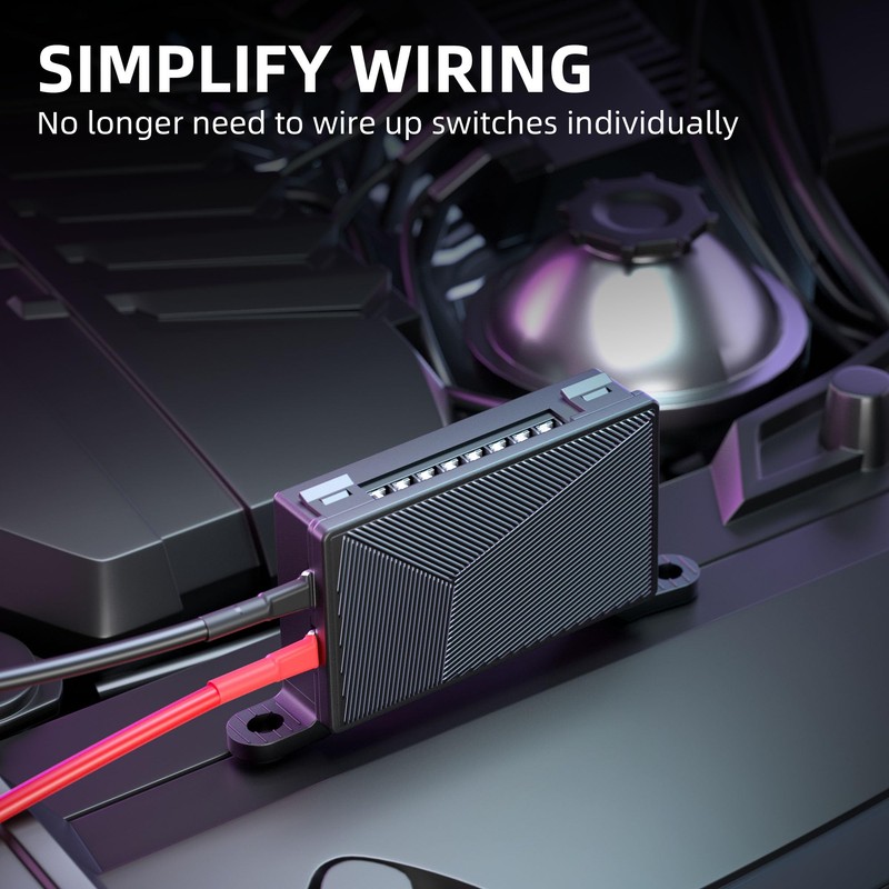 Somaer Wireless 4 Gang Switch Panel,Multifunction Remote Control Offroad Light