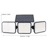 Solar Motion Sensing Light Rotating 3 Head IP65 Waterproof Decorative