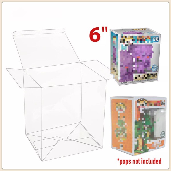 1X 6Inch Pop Protector Compatible with Funko Pop! 6" Figures