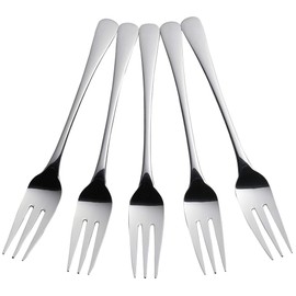 Shimomura 42598 Fork Pasta, 7.5 inches (19 cm), Set of 5, Made in Japan, Dishwasher Safe, Simple Design, Slim, Salad, Spaghetti, Dinner Fork, Stainless Steel, Natural