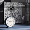 AYRELY® 4.5" Analog Alarm Clock,Small Retro Desk Clock Battery Operated,Slient