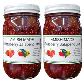Amish Raspberry Jalapeno Jam - Two 18 Oz Jars